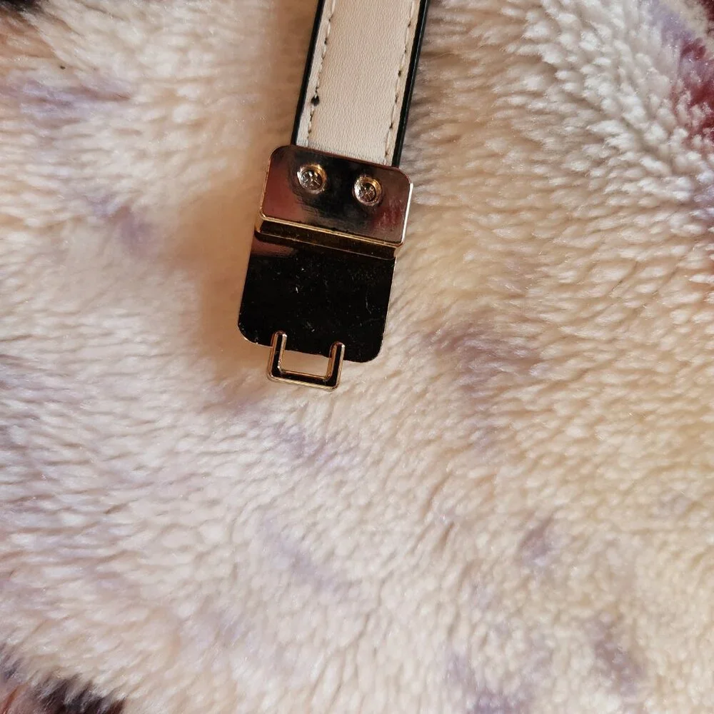 Girls Black Fancy Adjustable Belt Size S-L Gold Buckle